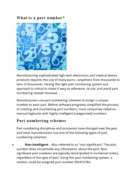 Image result for Part Number Explanation