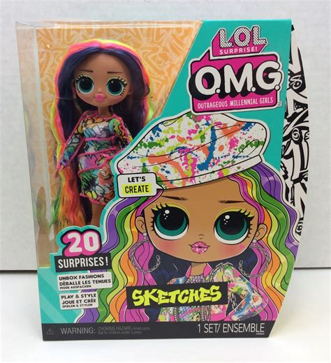 Buy LOL Surprise OMG Sketches Fashion Doll With 20 Surprises Free ...