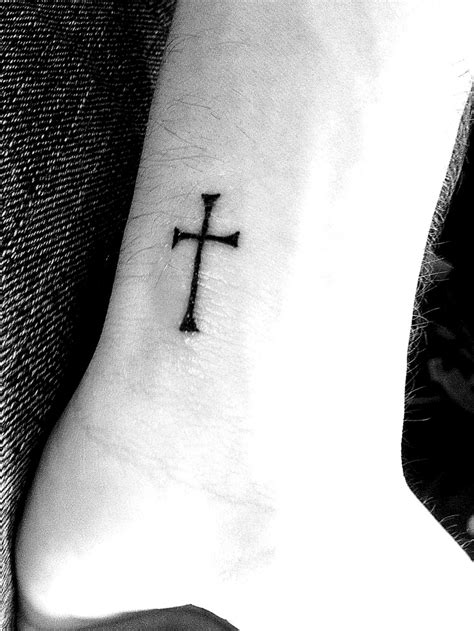 Small cross tattoo on wrist :) | ink. | Pinterest | Shape, Ink and ...