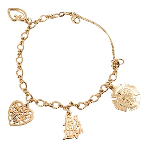 James Avery 14k Yellow Gold Medium Twist Charm Bracelet | Chairish