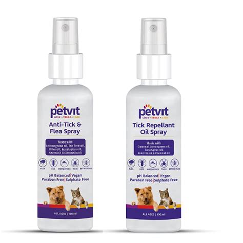Buy Petvit Tick Spray for Dogs - Essential Oils for Ticks & Fleas ...
