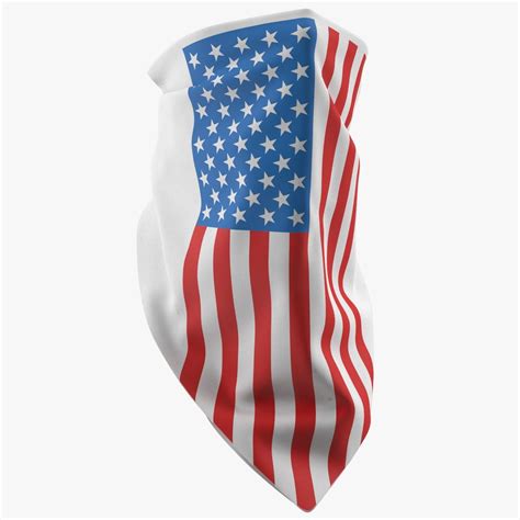 American Flag Bandana 3D Model $24 - .3ds .blend .c4d .fbx .max .ma ...