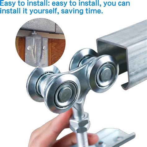 Silver Sliding Door Track Roller Hanging Rail Trolley Wheel H4-3 for ...