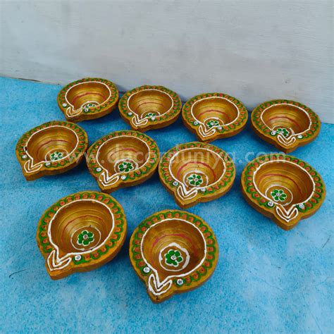 Clay Agal Vilakku Diya - OCT11- Set of 10 Nos – Decor Duniya