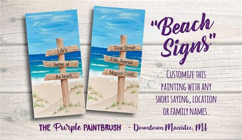 "Manistee Beach Signs" Sip & Paint Party during the Manistee National ...