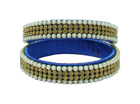 Buy Saii Collections Silk Bangle Set for Women - Set of 2 (Size: 3, 156 ...