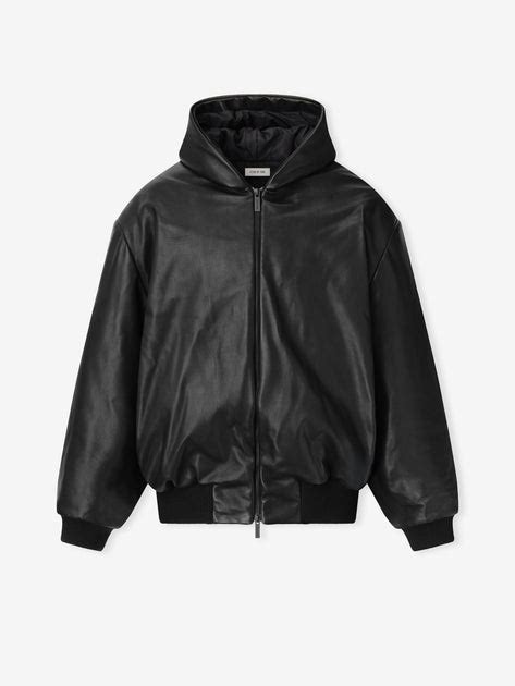 Leather Hooded Bomber Jacket | Fear of God