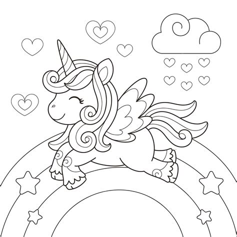 Cute Unicorn Coloring Book