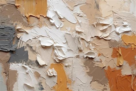 Premium AI Image | an abstract painting with gray and brown paint