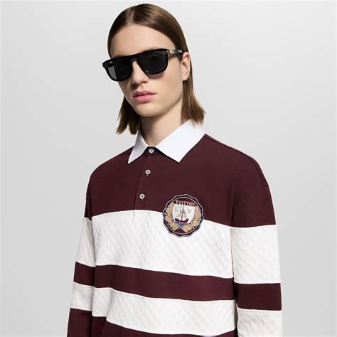 Damier Striped Long-Sleeved Polo Shirt - Ready-to-Wear | Louis Vuitton ...