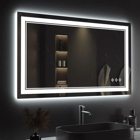 Amazon.com: VanPokins Lighted Vanity Mirror, 40x24 Inch Gradient Front ...
