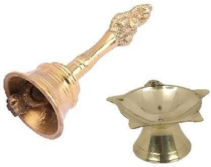 Adhvik Combo Of Nagpari Head Pooja Puja ( 1 No ) Bell Ghanti With (1 No ...