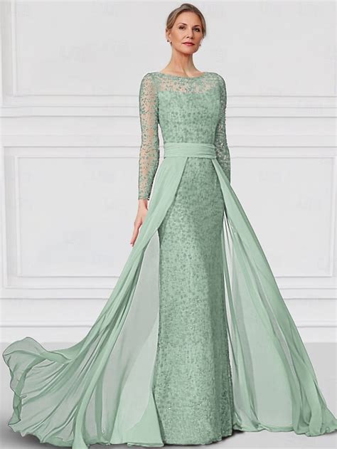 Sheath / Column Dress Mother of the Bride Dress Elegant Bateau Neck ...