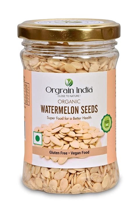 Orgrain India Organic Watermelon Seeds 280g (Pack of 2 * 140g) | Raw ...