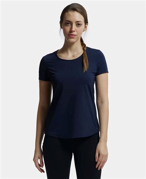 Buy Tactel Microfiber Elastane Relaxed Fit Solid Curved Hem Styled Half ...