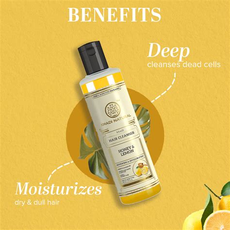 Khadi Natural Honey & Lemon Hair Cleanser - 210ml