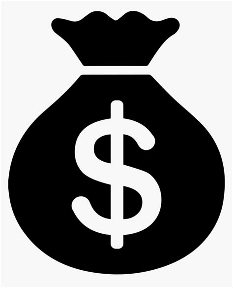 Symbol,clip Art,dollar,money Bag,black And White,currency - Fund Icon ...