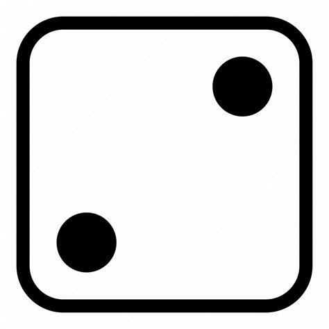 Dice, dice roll, dice roll 2, dice roll two, die, two, white dice icon ...