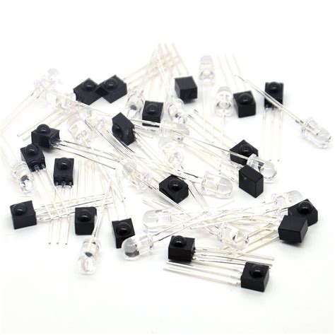 Gikfun 5mm 940nm LEDs Infrared Emitter IR Emission and IR Receiver ...