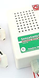 Overflow Beep Alarm (Standard) with Water Sensor Set, Loud Sound Fixed ...