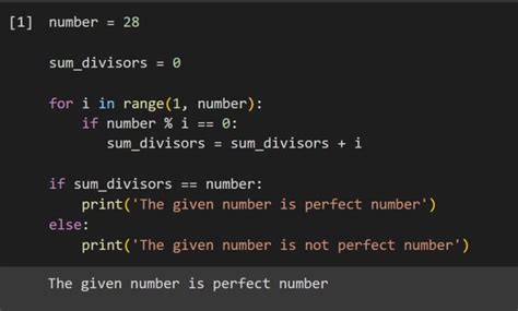 Image result for Print All Perfect Numbers in Range of 10000 Python