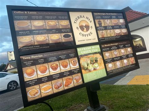 Tierra Mia Coffee Drive Thru Menu - Updated October 2025