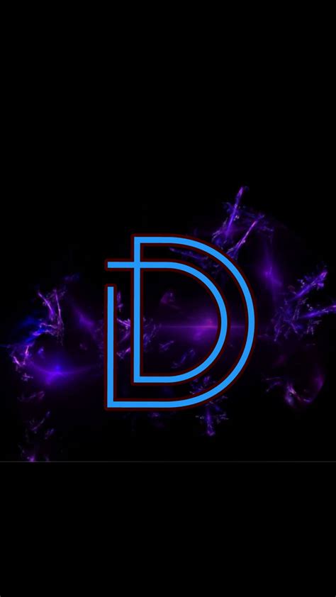 Download Cool Purple Letter D Phone Wallpaper | Wallpapers.com
