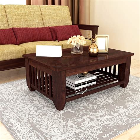 Shreya Decor Sheesham Wood Coffee Table for Living Room | Wooden Center ...