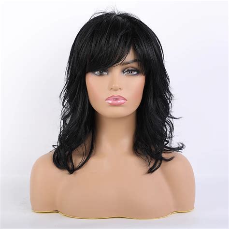 Remy Human Hair Wig Long Natural Wave Side Part Layered Haircut ...