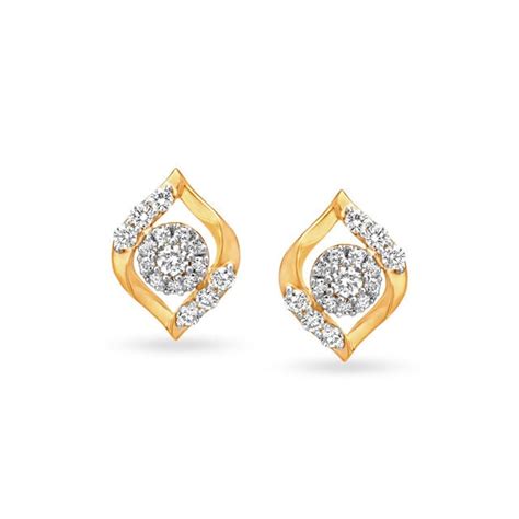 Raindrop Diamond Stud Earrings