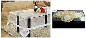 Buy Kuber Industries PVC 4 Seater Transparent Centre Table Cover ...