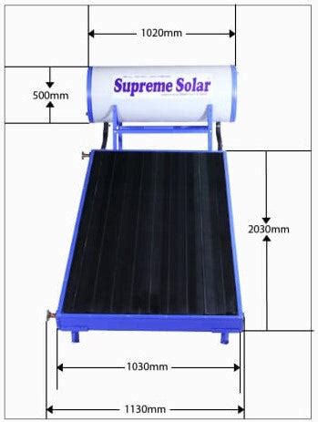Supreme Solar Water Heater GL FPC 165 LPD Powder Coated – Solar World