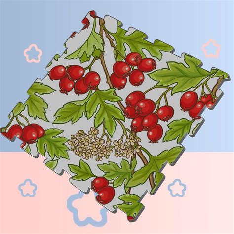 Buy Hawthorn Branch Red Fruit Foam Mat Interlocking Tiles Exercise Foam ...
