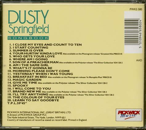 Image result for Dusty Springfield CD Covers