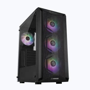 ZEBRONICS Invader Mid Tower, Gaming Cabinet, EATX ATX mATX, 3x120mm ...