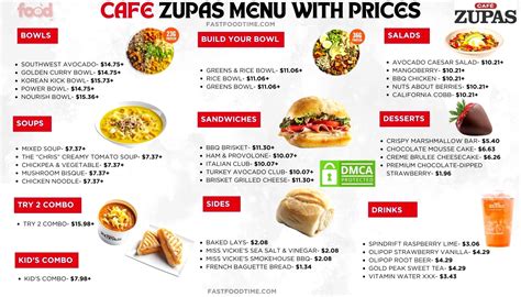 Cafe Zupas Menu With Prices | Order Online Delivery