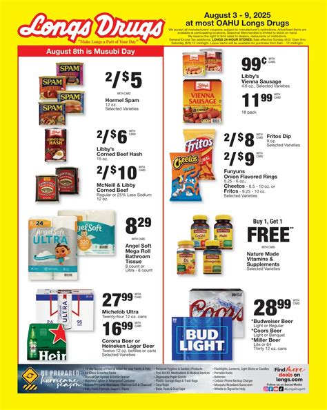 Longs Drugs Weekly Ad Aug 10th - Aug 16th 2025 - Weekly Flyers