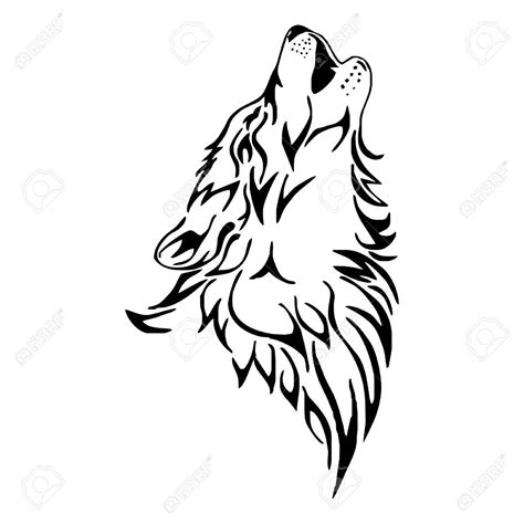 Simple Wolf Howling Drawing | Free download on ClipArtMag