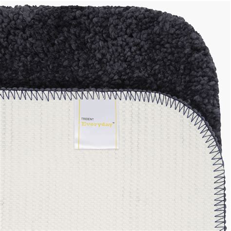 Buy TRIDENT Everyday Grey Textured Medium Bath Mat - 40x60cm from ...
