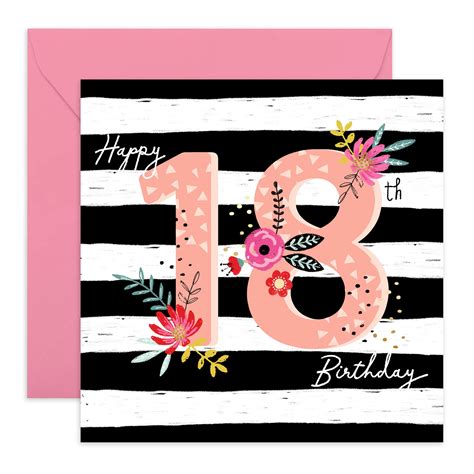 Central 23 Cute 18th Birthday Card For Girls Happy 18th | Desertcart INDIA