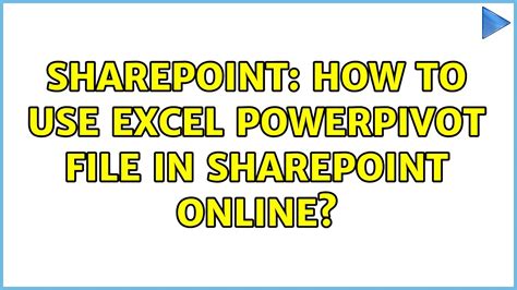 Image result for PowerPivot SharePoint Tutorial
