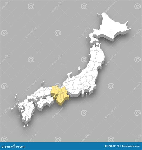 Kansai Region Location within Japan Map Stock Vector - Illustration of capital, hyogo: 272391178