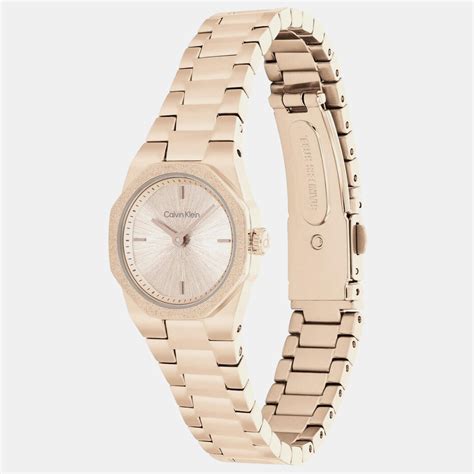 Calvin Klein Women Beige Stainless Steel Watch 25100144 – Just In Time