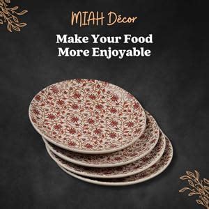 Buy ‘Miah Décor’ Handcrafted Floral Ceramic/Stoneware Quarter/Side ...