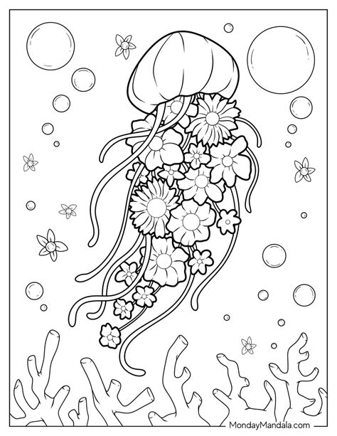 Coloring Pages Jellyfish