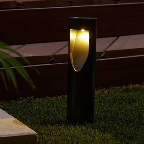 Harbor Breeze 10-Lumen Black Solar Integrated LED Outdoor Path Light ...