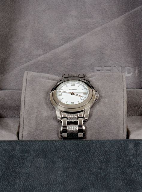 Fendi Silver Classic Analog Display Watch