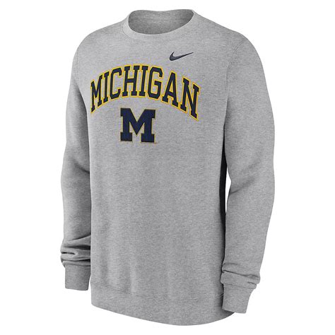 Nike Michigan Wolverines Arch Pullover Sweatshirt | Academy