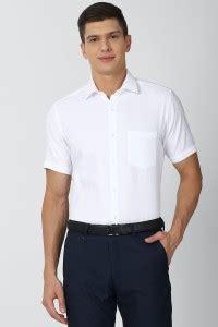 VAN HEUSEN Men Self Design Formal White Shirt - Buy VAN HEUSEN Men Self ...