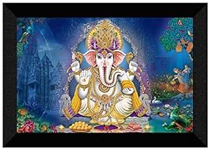 SAF Ganesha Modern Art Digital Reprint UV Textured Synthetic Frame ...